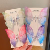 Pastoral Butterfly Cloth Patchwork Hair Clip main image 4