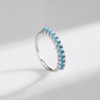 Sweet Jewelry Sterling Silver Inlay Turquoise Rings sku image 1