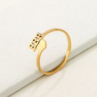 Simple Style Number Alloy Wholesale Open Ring main image 5