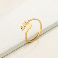 Simple Style Number Alloy Wholesale Open Ring main image 6