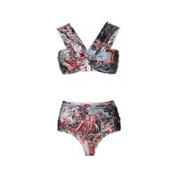 Women's Vacation Sexy Ditsy Floral Nylon Polyester Bikinis 2 Piece Set sku image 4