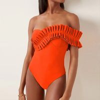Women's Elegant Sexy Solid Color Ruched 1 Piece One Piece main image 1