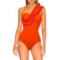 Women's Elegant Sexy Solid Color Ruched 1 Piece One Piece main image 5