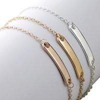 Wholesale Simple Style Rectangle Titanium Steel Bracelets main image 1
