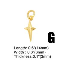 Ins Style Star Copper Plating Inlay Zircon 18k Gold Plated Pendants Jewelry Accessories main image 2