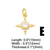 Ins Style Star Copper Plating Inlay Zircon 18k Gold Plated Pendants Jewelry Accessories main image 4