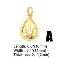 Ins Style Star Copper Plating Inlay Zircon 18k Gold Plated Pendants Jewelry Accessories sku image 1