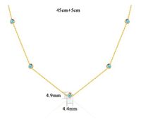 Wholesale Simple Style Eye Stainless Steel Turquoise Necklace main image 2