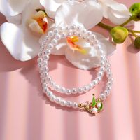 Fairy Style Princess Sweet Tulip Imitation Pearl Alloy Plating Inlay Artificial Crystal Gold Plated Silver Plated Women's Choker main image 4