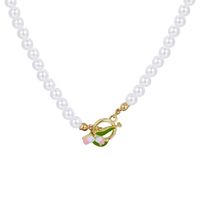Fairy Style Princess Sweet Tulip Imitation Pearl Alloy Plating Inlay Artificial Crystal Gold Plated Silver Plated Women's Choker sku image 3