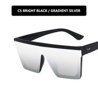 Hip-hop Geometric Pc Square Half Frame Sports Sunglasses sku image 6