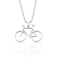 304 Stainless Steel Simple Style Sports Bicycle Pendant Necklace main image 2