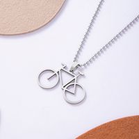 304 Stainless Steel Simple Style Sports Bicycle Pendant Necklace main image 5