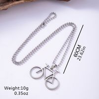304 Stainless Steel Simple Style Sports Bicycle Pendant Necklace main image 3