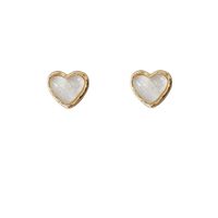 Wholesale Jewelry 1 Pair Cute Heart Shape Alloy Ear Studs main image 2