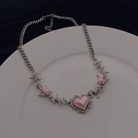 Sweet Heart Shape Alloy Titanium Steel Plating Women's Necklace main image 5