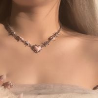 Sweet Heart Shape Alloy Titanium Steel Plating Women's Necklace main image 1