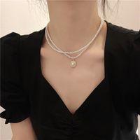 French Style Solid Color Alloy Plating Women's Necklace main image 1