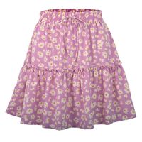 Summer Preppy Style Ditsy Floral Polyester Above Knee Skirts sku image 16
