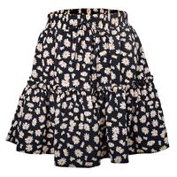 Summer Preppy Style Ditsy Floral Polyester Above Knee Skirts main image 2
