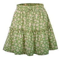 Summer Preppy Style Ditsy Floral Polyester Above Knee Skirts sku image 23