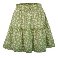 Summer Preppy Style Ditsy Floral Polyester Above Knee Skirts sku image 21