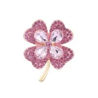 Fashion Four Leaf Clover Alloy Plating Rhinestones Women's Brooches sku image 4