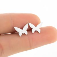 1 Pair Simple Style Solid Color Stainless Steel Plating Gold Plated Ear Studs main image 6