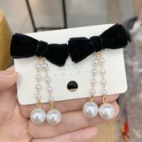 Wholesale Jewelry 1 Pair Retro Bow Knot Alloy Drop Earrings sku image 1