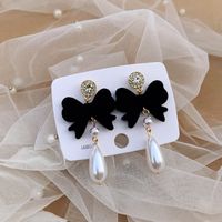 Wholesale Jewelry 1 Pair Retro Bow Knot Alloy Drop Earrings sku image 13