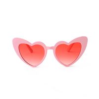 Elegant Heart Shape UV400 Special-Shaped Mirror Clubmaster Full Frame Women's Sunglasses sku image 13