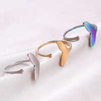 Wholesale Ins Style Geometric Stainless Steel Open Ring main image 1