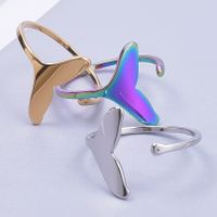 Wholesale Ins Style Geometric Stainless Steel Open Ring main image 4