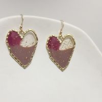 Wholesale Sweet Heart Shape Flower Stainless Steel Arylic Earrings Necklace sku image 2