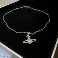 Retro Estrella Forma De Corazón Flor Con Cuentas Aleación Embutido Diamantes De Imitación Mujeres Collar sku image 3