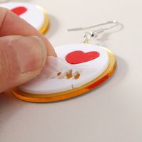 Wholesale Jewelry 1 Pair Mama Letter Heart Shape Arylic Drop Earrings main image 6