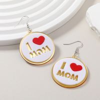 Wholesale Jewelry 1 Pair Mama Letter Heart Shape Arylic Drop Earrings main image 5