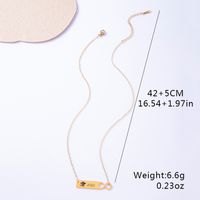 304 Stainless Steel Gold Plated Simple Style Plating Hat Infinity Necklace main image 2