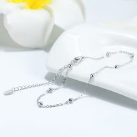 Simple Style Solid Color Sterling Silver Wholesale Anklet main image 1