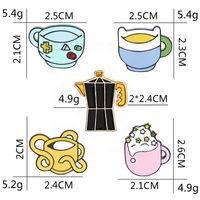 Cute Ice Cream Cup Pine Alloy Metal Stoving Varnish Unisex Brooches Collar Pin main image 3