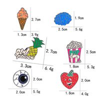 Cute Ice Cream Cup Pine Alloy Metal Stoving Varnish Unisex Brooches Collar Pin main image 2