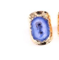 Casual Irregular Agate Brass Natural Stone Wholesale Open Ring sku image 11