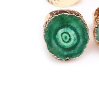 Casual Irregular Agate Brass Natural Stone Wholesale Open Ring sku image 17