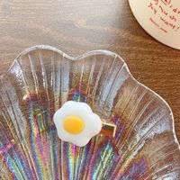 Cute Poached Egg Plastic Hair Clip sku image 2