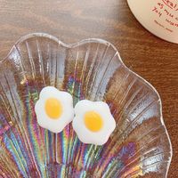 Cute Poached Egg Plastic Hair Clip sku image 9