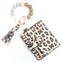 Simple Style Solid Color Pu Leather Patchwork Keychain main image 4