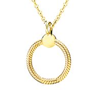 Simple Style Round Alloy Plating Gold Plated Necklace sku image 9