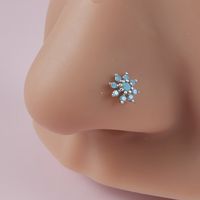 Wholesale Simple Style Flower Stainless Steel Nose Studs sku image 3