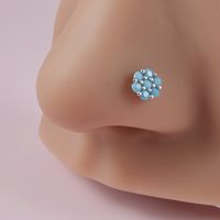 Wholesale Simple Style Flower Stainless Steel Nose Studs sku image 5