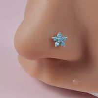 Wholesale Simple Style Flower Stainless Steel Nose Studs sku image 8